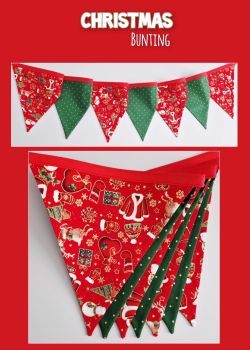 Beautiful Christmas Bunting.
7 flags , 1.40 m long. Each flag measures approximately 20 x 20cm. 