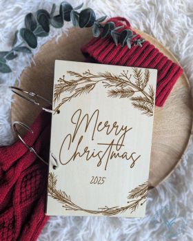 Keep your holiday memories alive with this Wooden Christmas Card Keeper, perfect for storing your cherished cards year after year. A thoughtful gift for families, newlyweds, or anyone who treasures holiday traditions. Crafted from 2 sheets of 3mm basswood, this elegant keepsake is both practical and stylish. Featuring engraved designs and personalized with an optional name, you can also include an optional date / year to any of the designs make it truly unique.