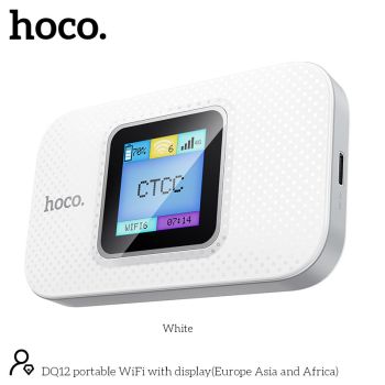 Stay connected on the go with the Hoco DQ12 Portable 4G WiFi Hotspot. Supports 6 users, 2100mAh battery, 8–10 hours of use, and LTE speeds up to 150Mbps.