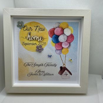 Personalised new home Frame. Handmade gift.