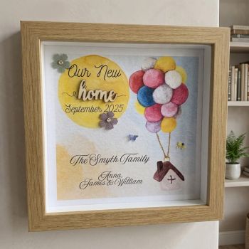 Personalised new home Frame. Handmade gift.