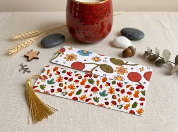 Laminated bookmark with Autum Colours.