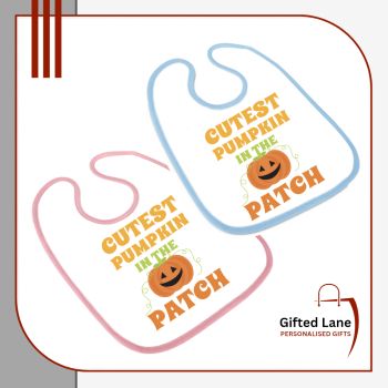 Personalised Halloween Baby Bibs are a fun and unique clothing for a baby Halloween dress up or even a Baby First Halloween. They are available in white with a blue colour trim or a pink colour trim. They can come with the design as advertised adding your own pictures and details or can be personalised with your own design, picture or text on them. Another special personalised gift from Gifted Lane. Check out our store today and see, like, comment and review on our full range of personalised gifts from Gifted Lane.