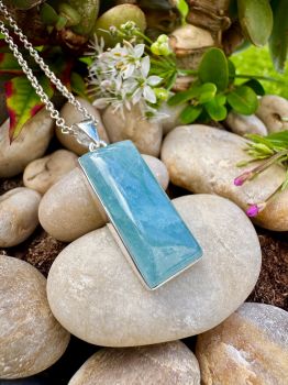 This beautiful Aquamarine set in Silver Necklace is handmade and perfect for a special birthday gift. It is made with sterling silver and has a great price. It is a stunning piece of jewelry that will bring joy and happiness for many years to come. It is the perfect way to show your love and appreciation.