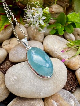 This beautiful Aquamarine set in Silver Necklace is handmade and perfect for a special birthday gift. It is made with sterling silver and has a great price. It is a stunning piece of jewelry that will bring joy and happiness for many years to come. It is the perfect way to show your love and appreciation.