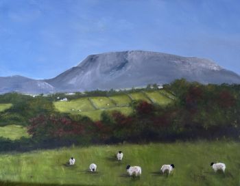 Muckish Mountain Oil Painting: Irish Landscape Art (20"x16")