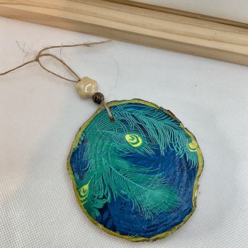 Wooden hanging decoration.