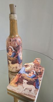 ✨ Beautiful Handcrafted Christmas Set – Only 30 €! ✨
Bring warmth and charm to your home with this unique handmade duo:
🎨 A wooden decorative board and a glass bottle lantern with LED lights, both hand-painted and hand-decorated using the découpage technique.
Featuring a serene Nativity scene, this set makes a perfect holiday gift or home decoration — full of light, love, and craftsmanship. 💫
💛 Limited promotion: only 30 €
Each piece is one of a kind – handmade with care and attention