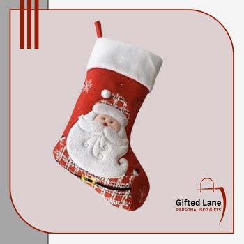 Personalised Santa Stocking is a personalised gift for a child for a special day. These Santa Stocking are red in colour with three designs either a santa, snowman or reindeer on the main part of the stocking and the top of the stocking can be personalised with any picture or name or text on them. Another special personalised gift from Gifted Lane and would make an ideal present for someone special this Christmas.