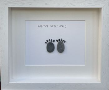 Beautiful Sea Glass Art handmade locally using sea glass collected from the beaches and rocks of Sandycove, Co Dublin. Each piece is unique and framed ready to hang! Welcome to the world! Sustainable Irish handmade gift!