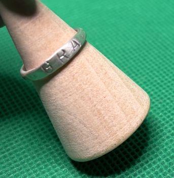 All of our silver rings are made with 100% recycled silver. We even recycle our own scrap silver when we can! 