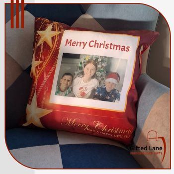 Personalised Pre Printed Christmas Cushion is a personalised gift to decorate any home for a special Christmas or a gift for someone for a special day. These Cushions come with a pre printed design and have a area which can be personalised with any picture or text on them. Another special personalised gift from Gifted Lane and would make an ideal present for someone special this Christmas.