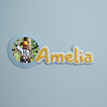  
Personalized 3D Printed Name Plate with Photo Holder