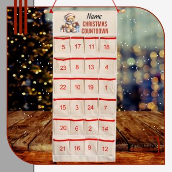 Count down the days until Christmas with a Personalised Christmas Advent Calendar. These calendars have 24 small pockets which could be used to contain a treat for a child can use to count down the days to Christmas Day and Santa arrival. The top of the Calendar can be personalised with any picture or name or text on them. Another special personalised gift from Gifted Lane and would make an ideal present for someone special this Christmas.