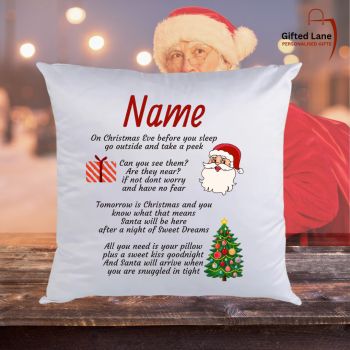 Have this lovely poem about Christmas Eve on a Personalised Christmas Eve cushion for a child this Christmas. This cushion comes with the poem and the child name as shown and can also be personalised further with any picture or text on them. Another special personalised gift from Gifted Lane and would make an ideal present for someone special this Christmas.