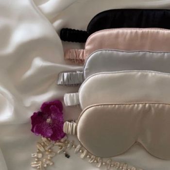 Sink into luxurious sleep with our sumptuous Pink 100% silk eye mask. Available now in Ireland, this beautiful 100% Mulberry silk eye mask is generously filled with soft plush silk fibres. 
The incredibly soft and frictionless 100% silk sleep eye mask will ensure that your sleep is deep and uninterrupted. It is deliciously light and cool and protects the delicate skin around your eyes from drying out overnight and is a generous size to provide a complete blackout.
Hand packaged in a beautiful gift box and with a card that can be personalized with a special message.
All my silk gifts are dispatched from my studio in Dublin – sent with love from our home to yours.
A gift of luxury for every occasion
 