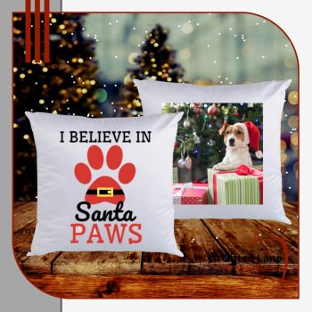 Personalised Pet Santa Christmas Cushion is a special personalised gift for a family pet or pet lover. These Pet Christmas Cushions are white in colour and are available in either a square shape cushion or heart shaped cushion and can be personalised with any picture or name or text on them on both sides of the cushion. Another special personalised gift from Gifted Lane and would make an ideal present for someone special this Christmas.