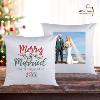 Mark a couple First Christmas with a Personalised Christmas Cushion from Gifted Lane. These Cushions are white in colour and are available in either a square shape cushion or heart shaped cushion and can be personalised with any picture or name or text on them on both sides of the cushion. Another special personalised gift from Gifted Lane.