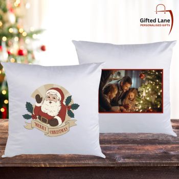 Create a memory with a Personalised Christmas Cushion from Gifted Lane. These Cushions are white in colour and are available in either a square shape cushion or heart shaped cushion and can be personalised with any picture or name or text on them on both sides of the cushion. Another special personalised gift from Gifted Lane.