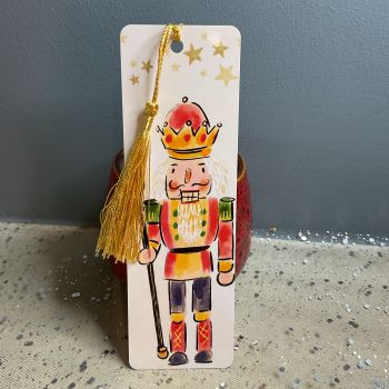 Handmade laminated  Christmas bookmarks. Beautiful gift for book lovers. Stocking filler.