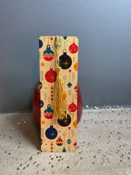 Handmade laminated  Christmas bookmarks. Beautiful gift for book lovers. Stocking filler.