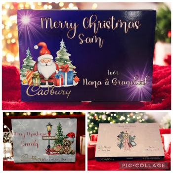 Personalised Cadburys Selection Box
125g Cadburys Selection Box personalised with To and From names
Available in 3 designs