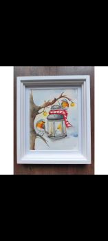 A beautiful gift for Christmas.
Two Robins is an original watercolour painting framed and ready to go.
&nbsp;