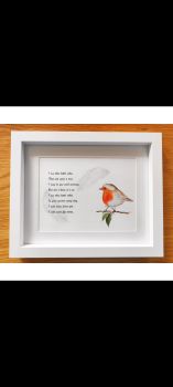 A poem to remind us of a loved one.
I am a little Robin&nbsp;
A beautiful gift this Christmas&nbsp;