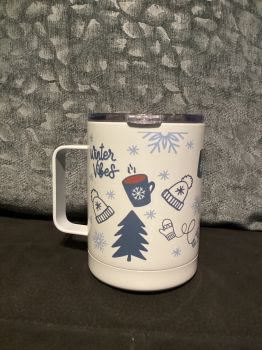 Bring a little festive cheer wherever you go with our Winter Vibes stainless steel mug! Featuring cozy Christmas designs, this double-walled travel mug keeps your mulled wine, hot chocolate, or coffee perfectly warm. Ideal as a gift or Secret Santa surprise
&nbsp;