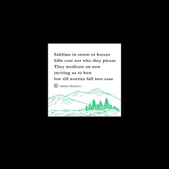 Poetry Magnet.&nbsp; Mindful Gift. 2"x 2"&nbsp;&nbsp;
&euro;4 each.
Original verse from Irish poet, Sandra Matthews.