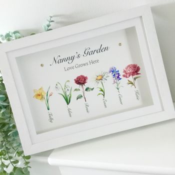 Personalised Garden Flowers Frame