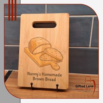 Personalised Wooden Chopping Boards are a very popular gift for any a keepsake for a special day or occasion or for display in any kitchen or home. Our handmade wooden boards come in a range of shapes and sizes and can be personalised with any picture and text. Another special personalised gift from Gifted Lane. Remember a personalised gift from Gifted Lane is always a special gift