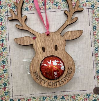 Handmade Wooden hanging decorations. Hanging Christmas decoration.