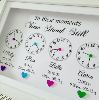 Personalised Sibling "Clocks" Frame