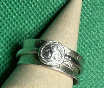 All of our silver rings are made with 100% recycled silver. We even recycle our own scrap silver when we can!&nbsp;