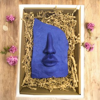 The Abstract Face Bar 🎭 | Modern Art Soap Sculpture (Calming Lavender Scent, Big Bar)