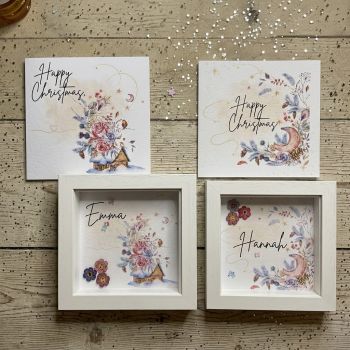 Personalised Christmas Shadow Box Frame &ndash; Holiday Decor Gift