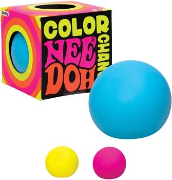 
Squeeze the NeeDoh Color Change ball and watch it transform into vibrant new colours. 
A soft, dough-filled sensory toy perfect for stress relief, focus, and fun. 
Colours sent at random. 
Ages 3+.

&nbsp;