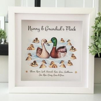 The Perfect Gift for a Grandparent or Grandparents with little ducks to represent each grandchild.