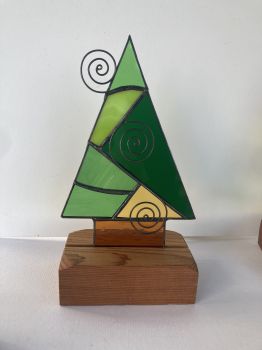 Unique handmade stained glass Christmas tree. A special gift for someone special.&nbsp;