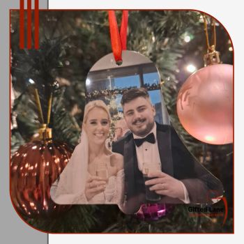 Decorate your Christmas Tree with a personalised Christmas Tree Ornament from Gifted Lane. Available in 3 different shapes including Star, Christmas Tree, and Bell orament. Another special personalised gift from Gifted Lane which can be printed with any picture or text on them and would make an ideal present for someone special this Christmas including a new born, newly wed couple and remembrance decoration or just a simple personalised Christmas gift