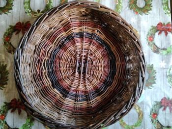 Handwoven traditional Irish potato basket.