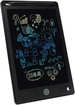 
Portable multicolour LCD drawing pad with reusable screen, lock function, and stylus. 
Ideal for notes, sketches, doodles, and travel.
 Battery included.

&nbsp;