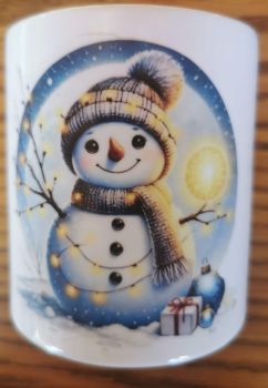 Ceramic snowman moneybox