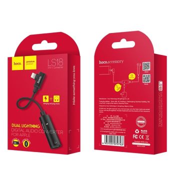 Dual Lightning audio and charging adapter supporting original Apple earphones, microphone, and wire control.
&nbsp;