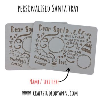 Bring the magic of Christmas Eve to life with a custom Santa tray that your family will treasure year after year.