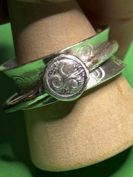 All of our silver rings are made with 100% recycled silver. We even recycle our own scrap silver when we can!&nbsp;