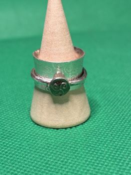 All of our silver rings are made with 100% recycled silver. We even recycle our own scrap silver when we can!&nbsp;