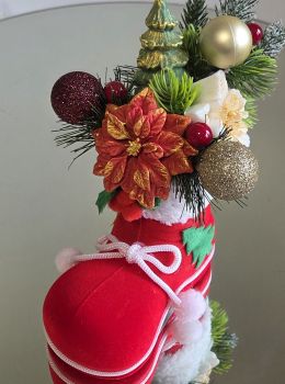 Christmas soap arrangement in a red boot
Christmas poinsettia handmade from scented soap nicely decorated next to beautiful green soap Christmas tree&nbsp;
Scent Christmas&nbsp;