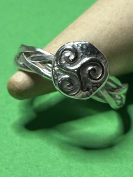 All of our silver rings are made with 100% recycled silver. We even recycle our own scrap silver when we can!&nbsp;
